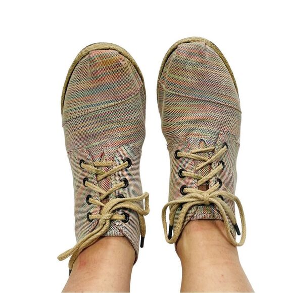 TOMS Pilar Stripe Rope Desert Botas - Size 7.5 - Picture 6 of 15